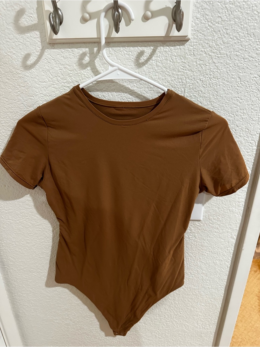 Target Women's Short-Sleeve Brown Bodysuit